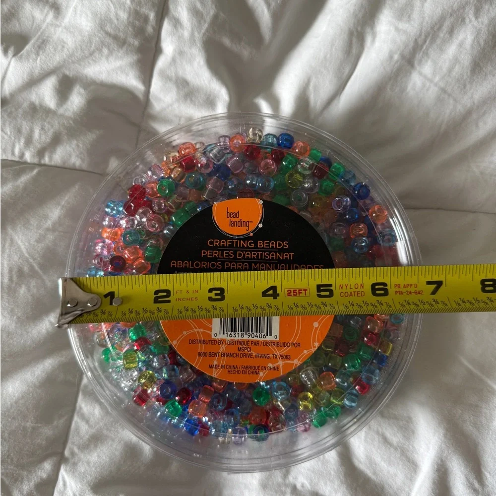 OPENED Bead Landing 1lb Assorted Pony Beads - Multi-Color Translucent